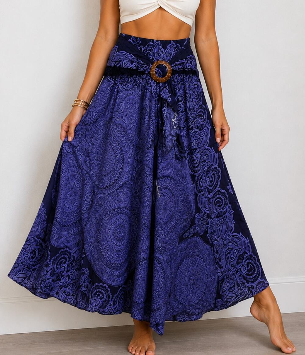 Bohemian Paisley Maxi Skirt
